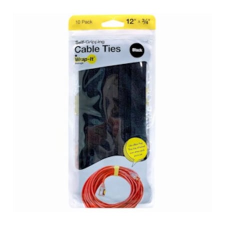 Jjaamm 10PK 12 BLK Cable Tie 410-12BL
